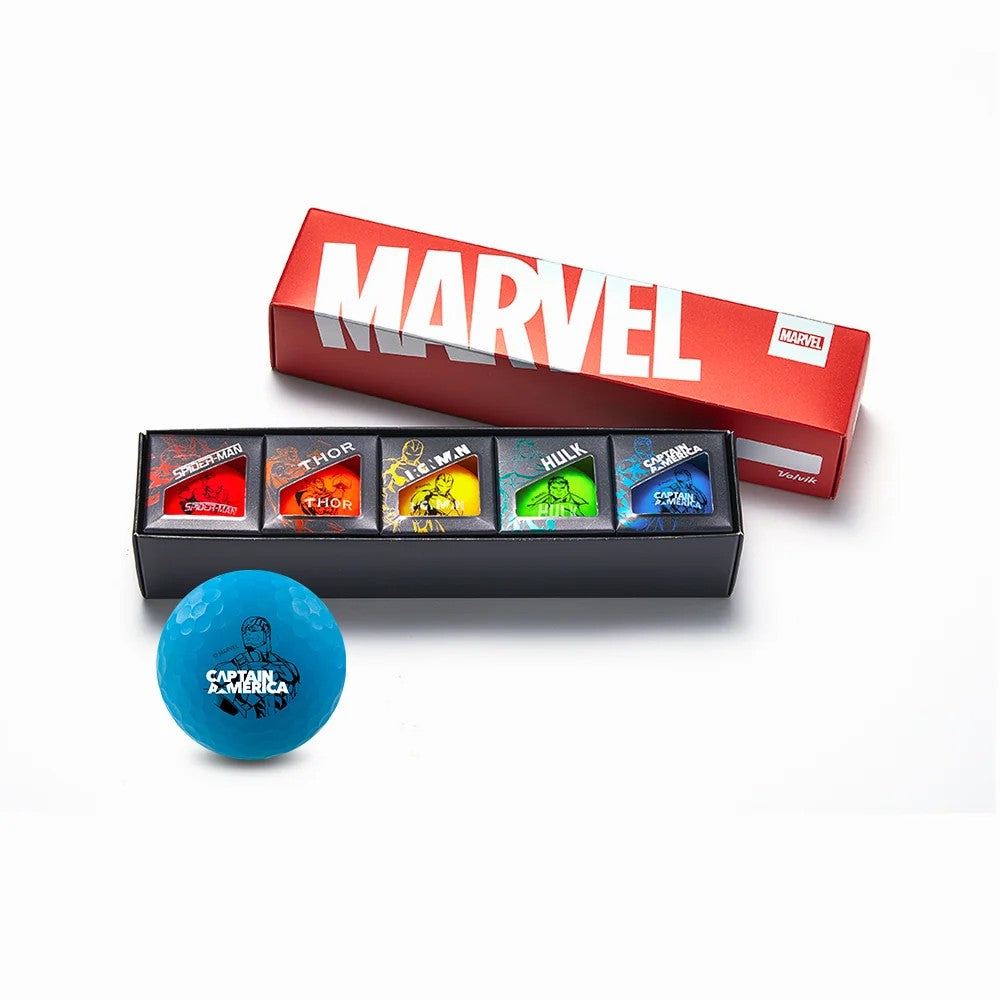 Volvik Marvel 5 Character Pack of Vivid Soft 3-Piece Construction Golf Ball's