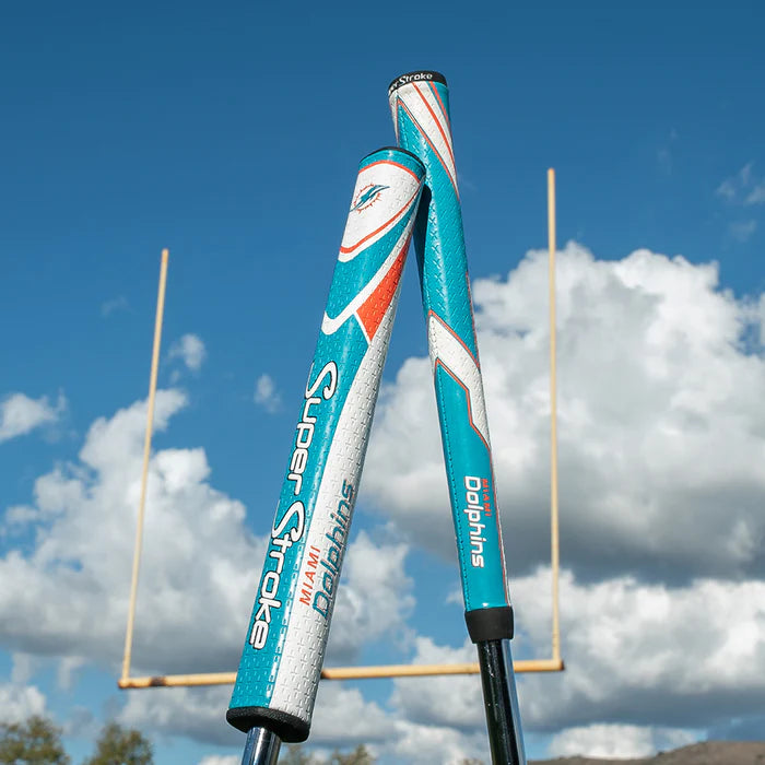 SuperStroke (Authentic) Miami Dolphins Mid Slim 2.0 Putter Grip w/Ball Marker NFL Licensed