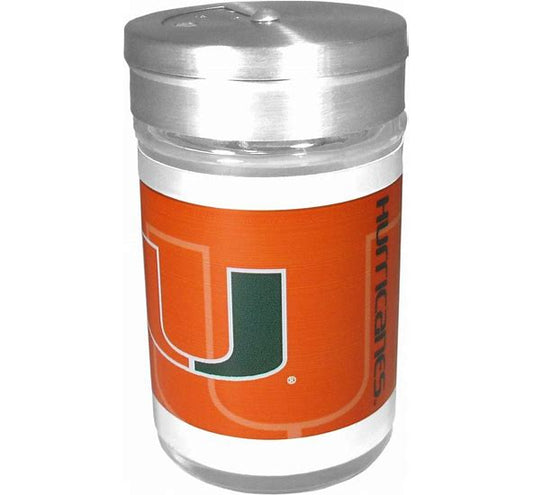 Siskiyou Gifts Miami Hurricanes Glass Tailgater Seasoning Shaker, NCAA Licensed