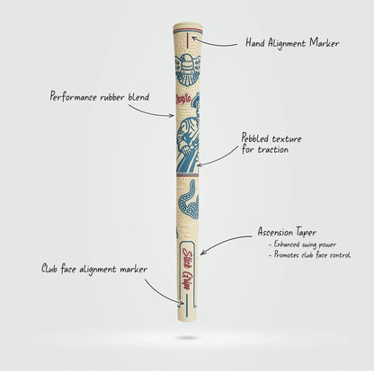 Stick Grips Golf Authentic Patriot Ivory Standard Swing Club Grip Irons & Woods