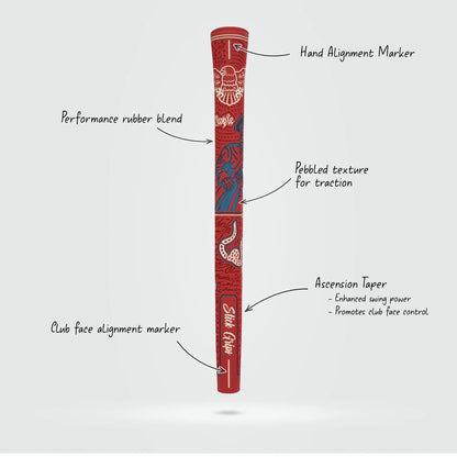 Stick Grips Golf Authentic Patriot Red Standard Swing Club Grip Irons & Woods