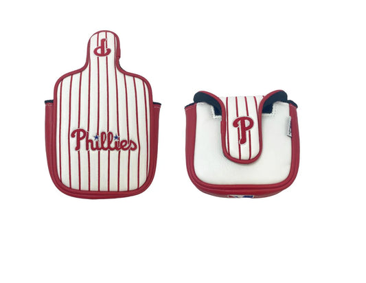 PRG Golf (Authentic) Philadelphia Phillies Pinstripe Spider Mallet Putter Cover MLB Licensed