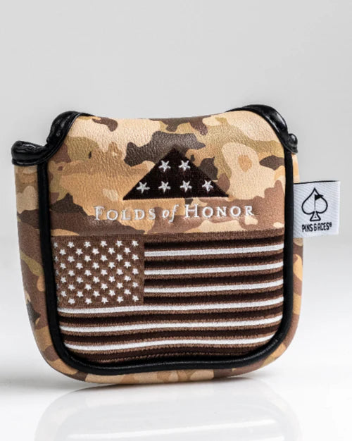 Pins & Aces Authentic Folds of Honor 2.0 Mallet Putter Head Cover
