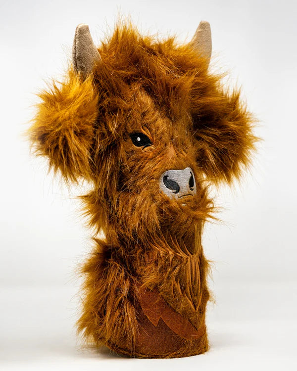 Pins & Aces Authentic Highland Cow Fairway Head Cover