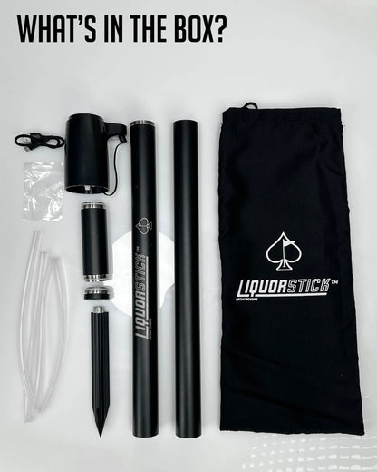 Pins and Aces Golf Authentic and Trademarked LiquorStick® 3.0 - Black