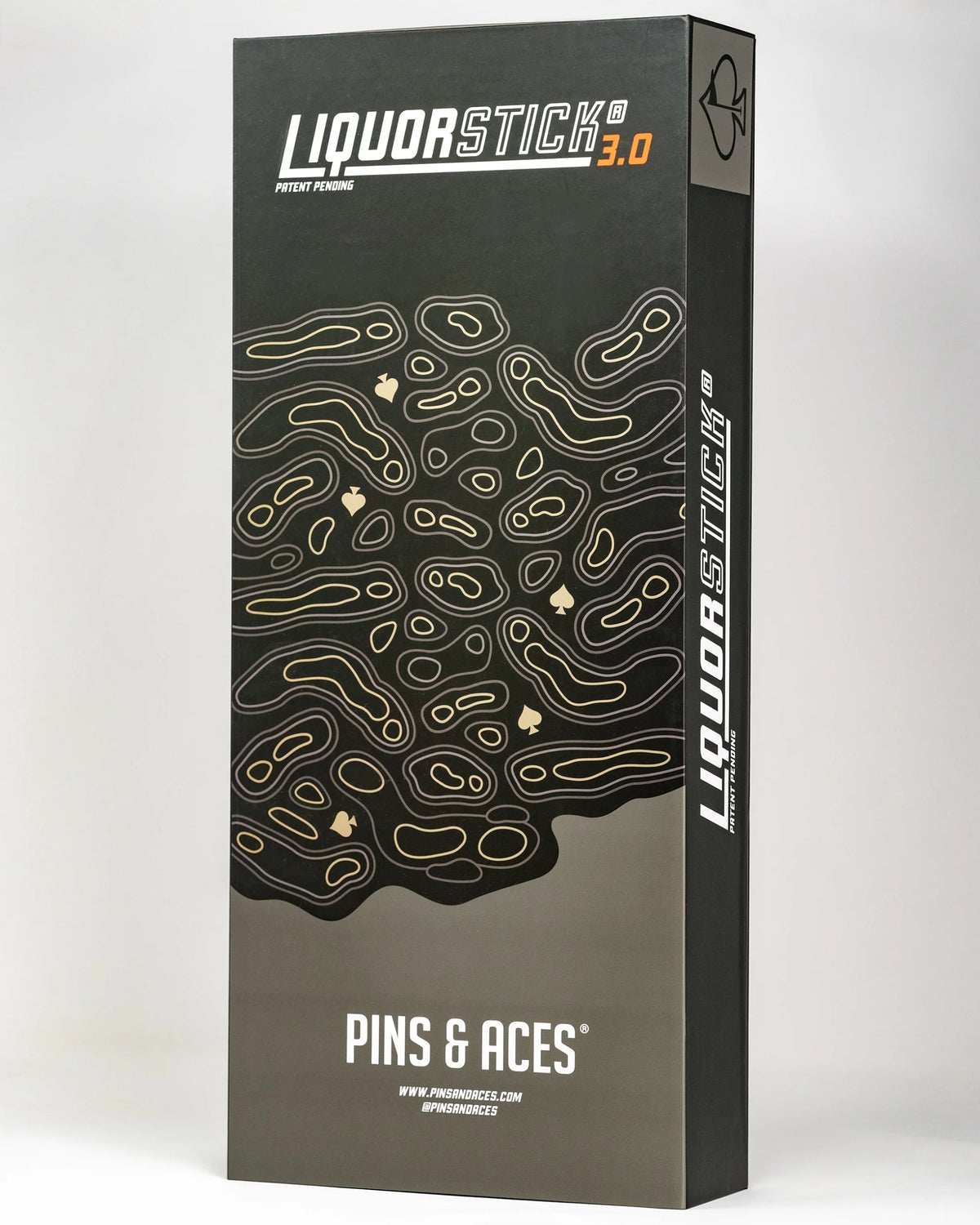 Pins and Aces Golf Authentic and Trademarked LiquorStick® 3.0 - Black