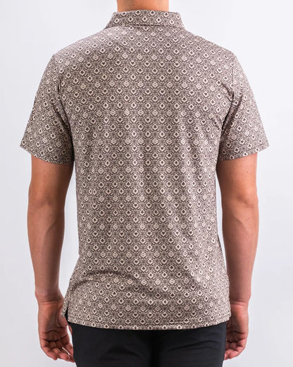 Pins & Aces Big Blind Ash Collaboration Fast Wicking 4-Way Stretch Polo Shirt