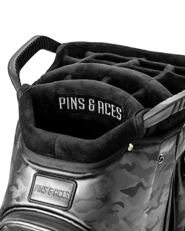 Player Preferred™ Pins & Aces 15-Way Cart Bag - Black Camo