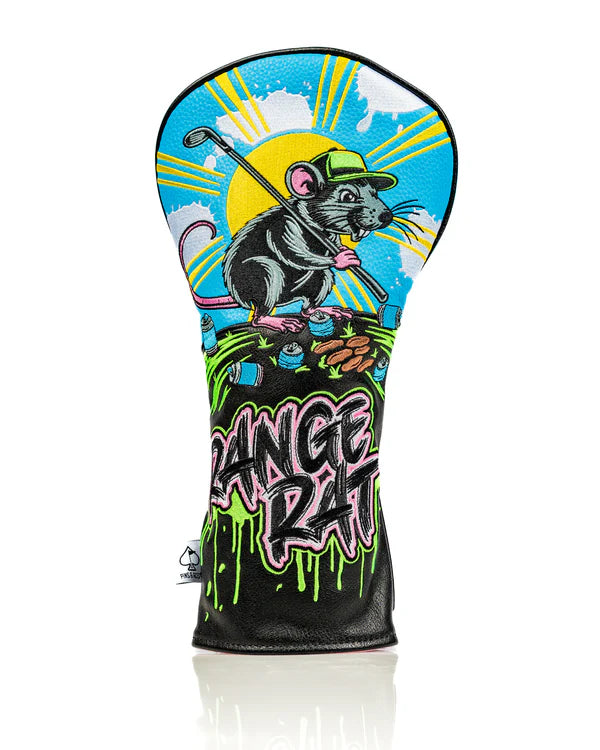 Pins & Aces Authentic Range Rat Driver Head Cover New Clever Design