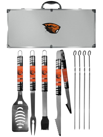 Siskiyou Gifts Oregon State Beavers 8 Piece Tailgater BBQ Set w/Metal Case, NCAA Licensed