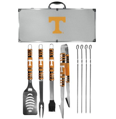 Siskiyou Gifts Tennessee Volunteers 8 Piece Tailgater BBQ Set w/Metal Case, NCAA Licensed