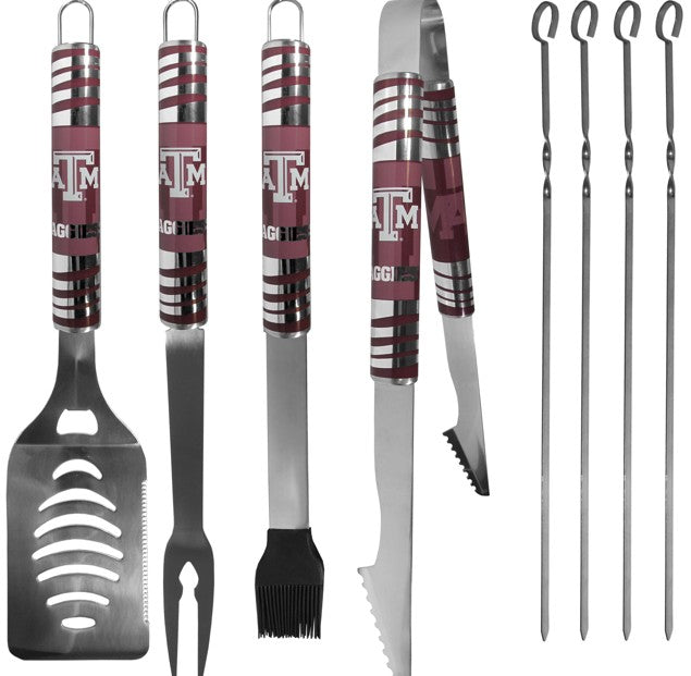 Siskiyou Gifts Texas A&M Aggies 8 Piece Tailgater BBQ Set w/Metal Case, NCAA Licensed