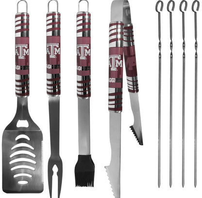 Siskiyou Gifts Texas A&M Aggies 8 Piece Tailgater BBQ Set w/Metal Case, NCAA Licensed