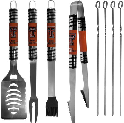 Siskiyou Gift Texas Tech Red Raiders Aggies 8 Piece Tailgater BBQ Set w/Metal Case, NCAA Licensed
