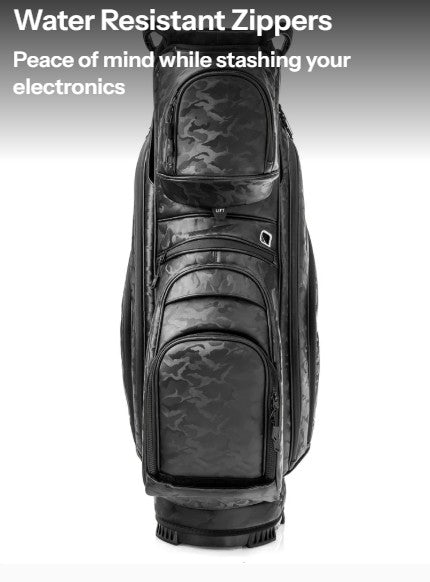 Player Preferred™ Pins & Aces 15-Way Cart Bag - Black Camo