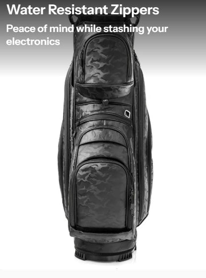 Player Preferred™ Pins & Aces 15-Way Cart Bag - Black Camo