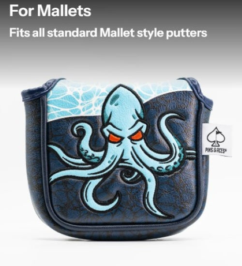 Pins & Aces (Authentic) Kraken Mallet Putter Head Cover