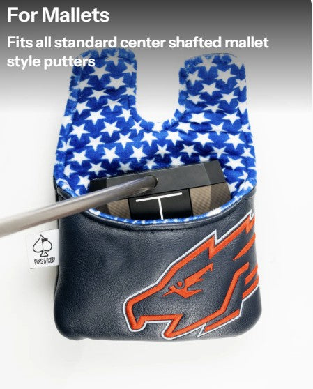 Pins & Aces (Authentic) Top Gun Maverick Center Shaft Mallet Putter Head Cover