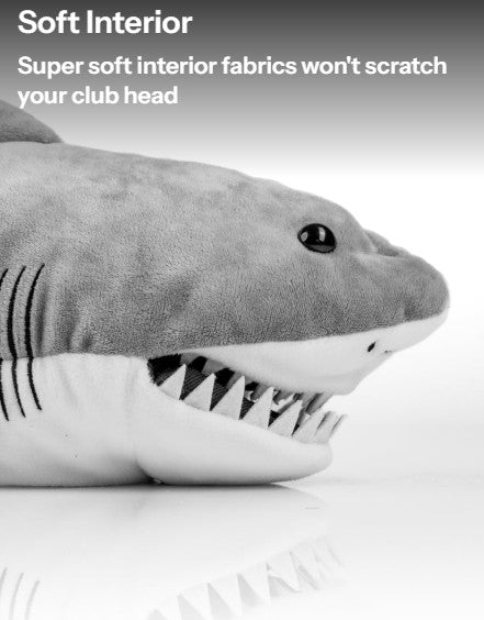Pins & Aces Authentic Shark (Great White) Driver Head Cover up to Driver's 460CC