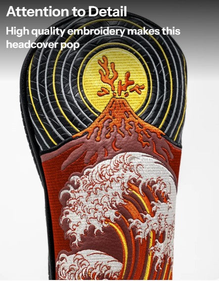 Pins & Aces Authentic Colorful Fire and Fury Fairway Club Head Cover