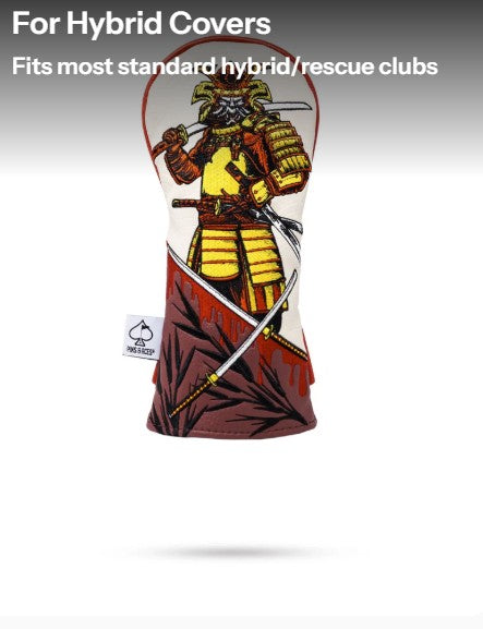 Pins & Aces Authentic Colorful Samurai's Strength Rescue/Hybrid Club Head Cover