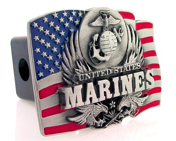 Siskiyou Gifts US Marines Heavy Metal 3D Trailer Hitch Cover for Class 2&3 Hitches