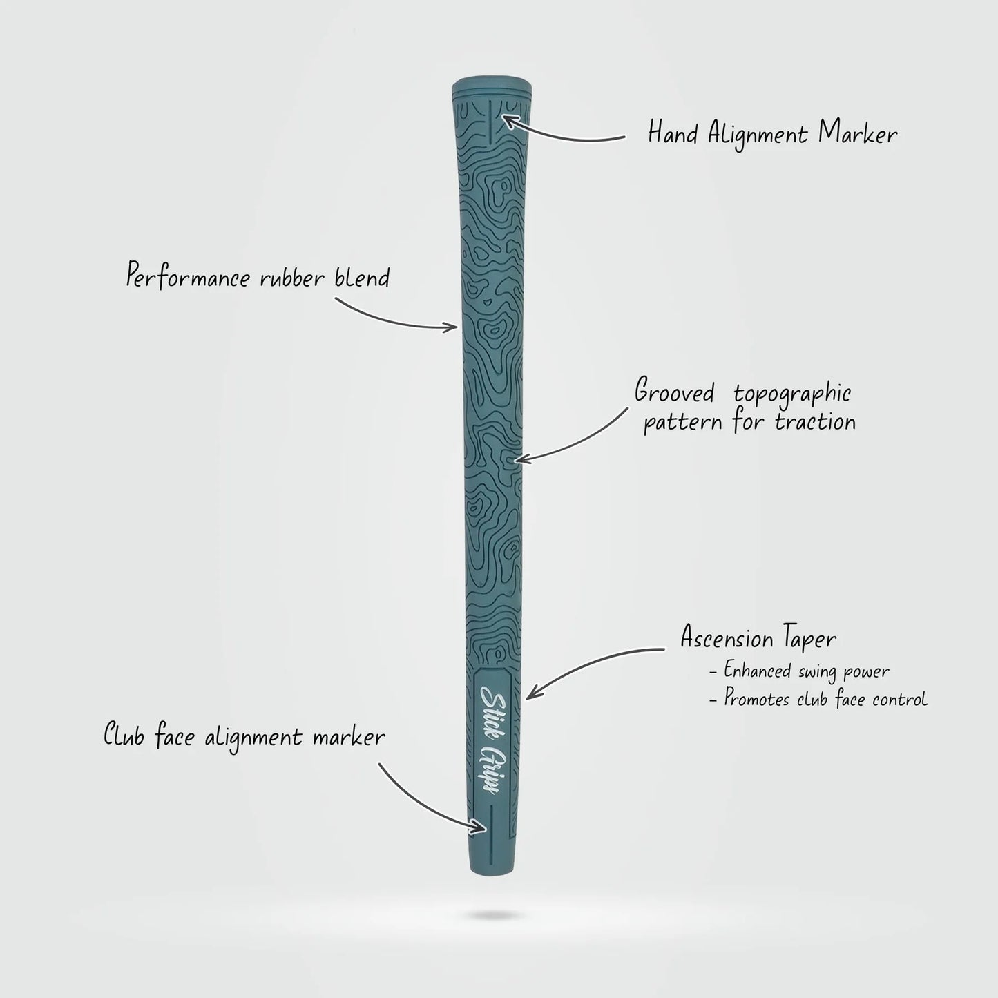 Stick Grips Golf Authentic Topo Dark Blue Swing Club Grip (Irons & Woods)