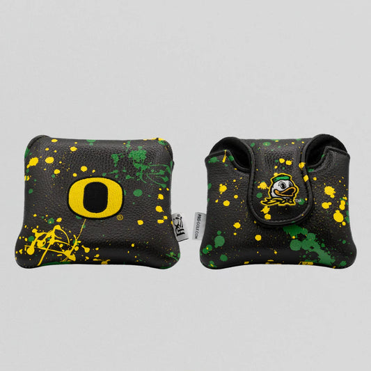 PRG Golf Authentic Oregon Ducks Splash Pattern Mallet Putter Cover NCAA Licensed
