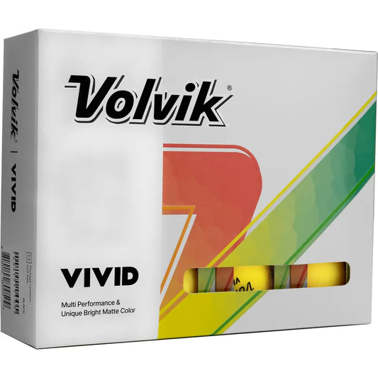 Volvik Vivid Matte Yellow 1 Dozen (12) Golf Balls