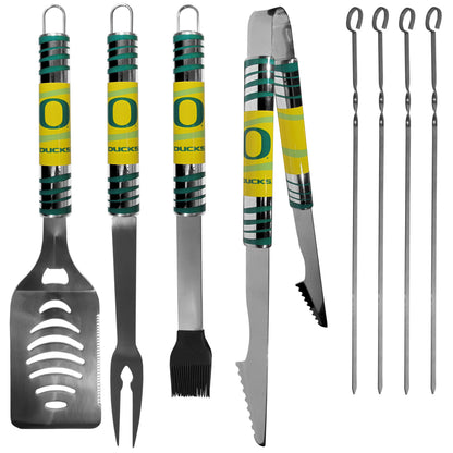 Siskiyou Gifts Oregon Ducks 8 Piece Tailgater BBQ Set w/Metal Case, NCAA Licensed