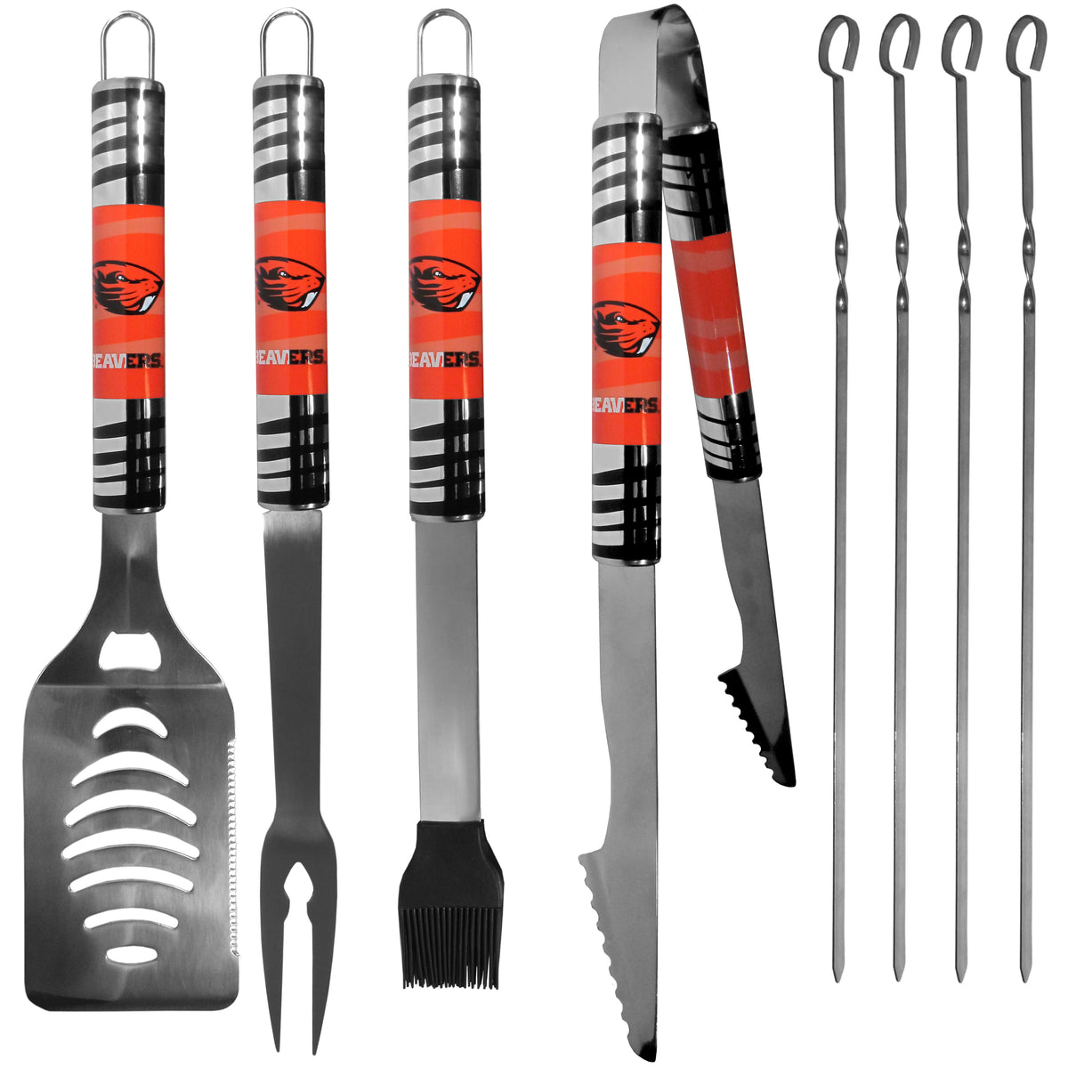Siskiyou Gifts Oregon State Beavers 8 Piece Tailgater BBQ Set w/Metal Case, NCAA Licensed