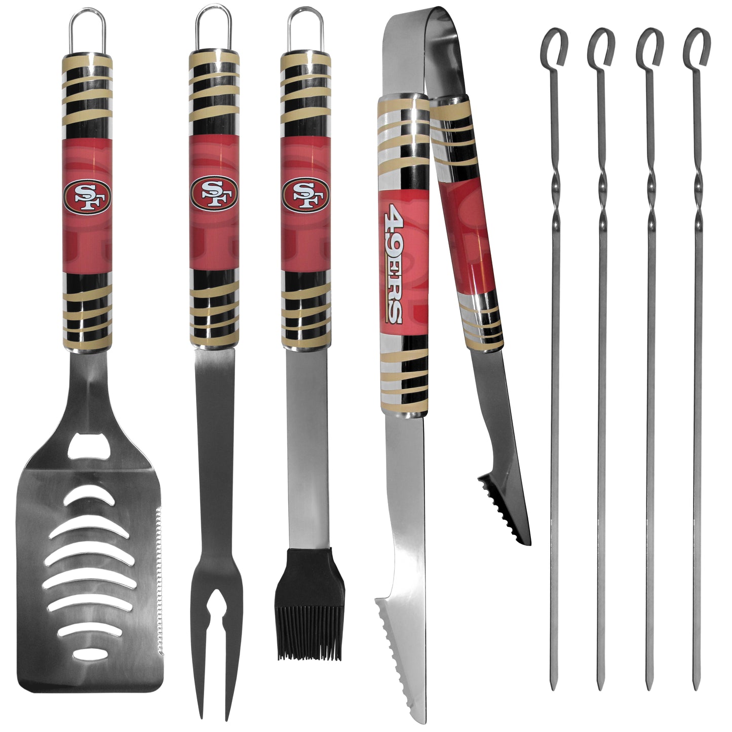 Siskiyou Gifts San Francisco 49ers 8 piece Tailgater BBQ Set with Metal Case