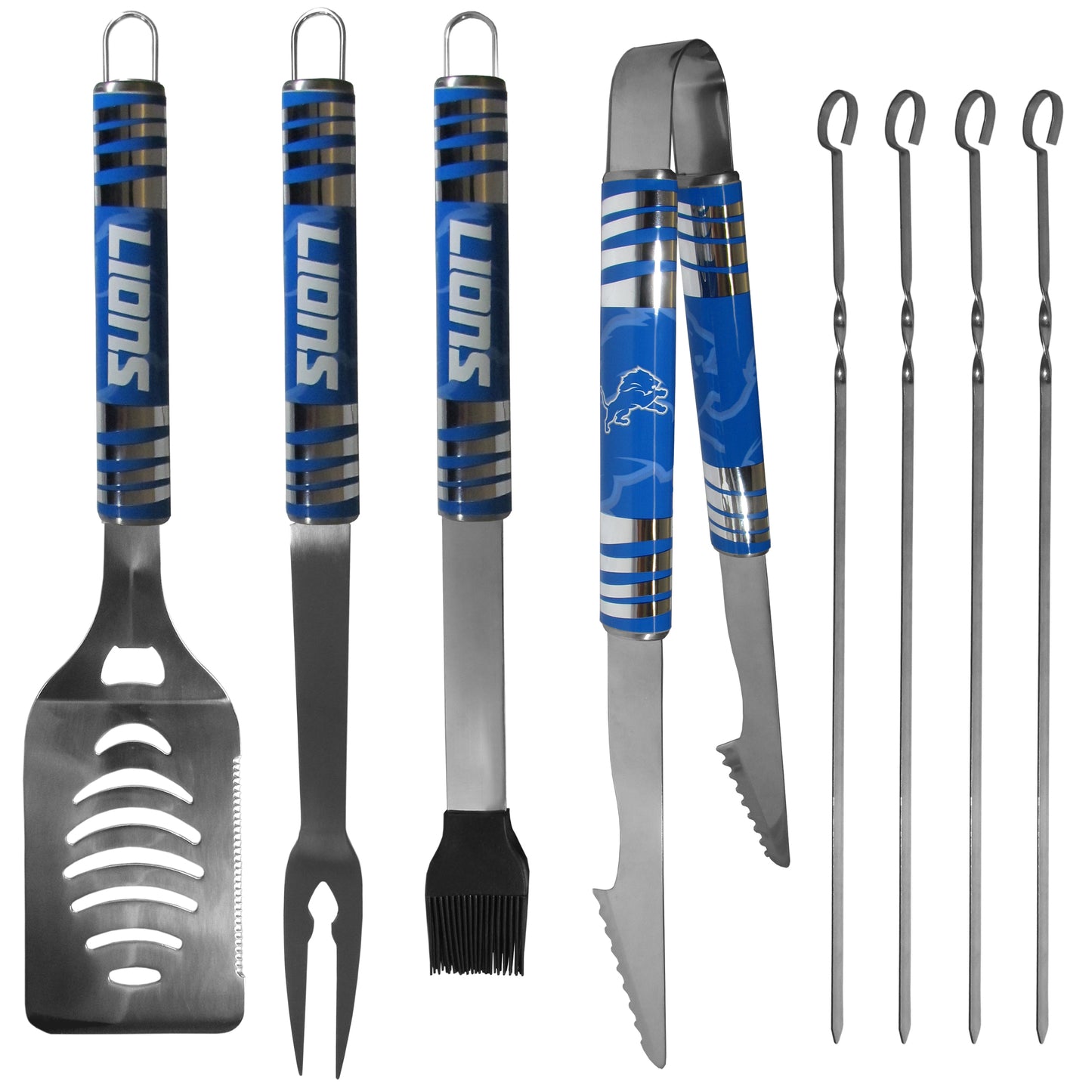 Siskiyou Gifts Detroit Lions 8 piece Tailgater BBQ Set with Metal Case