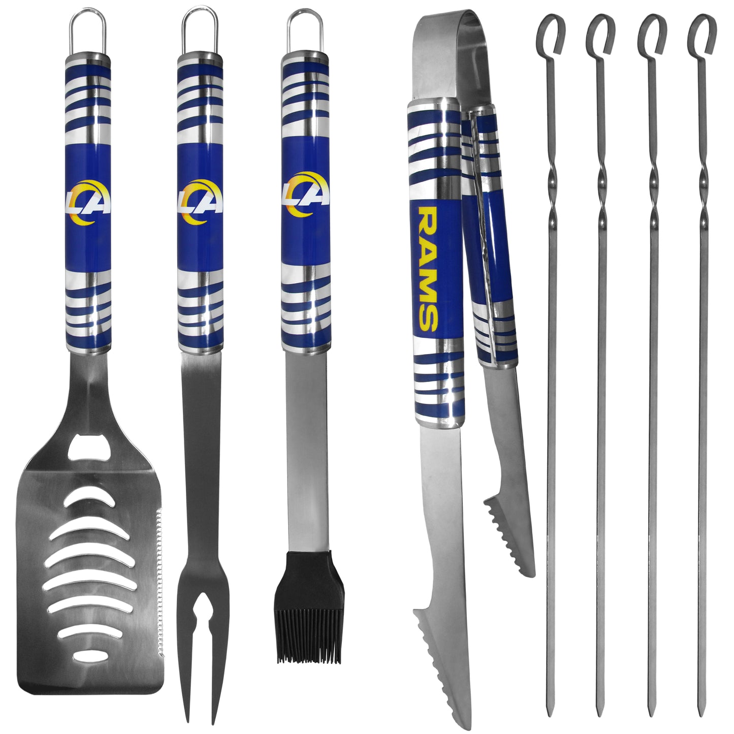 Siskiyou Gifts Los Angeles Rams 8 piece Tailgater BBQ Set with Metal Case