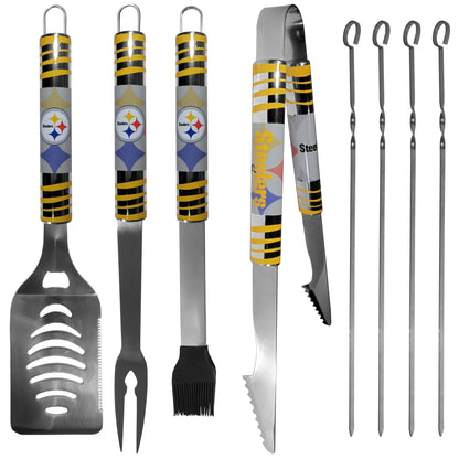 Siskiyou Gifts Pittsburgh Steelers 8 Piece Tailgater BBQ Set w/Metal Case, NFL Licensed