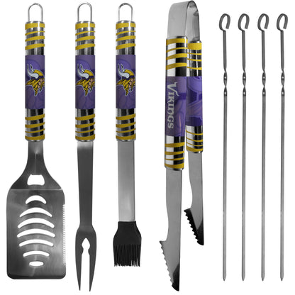 Siskiyou Gifts Minnesota Vilings 8 Piece Tailgater BBQ Set w/Metal Case, NFL Licensed