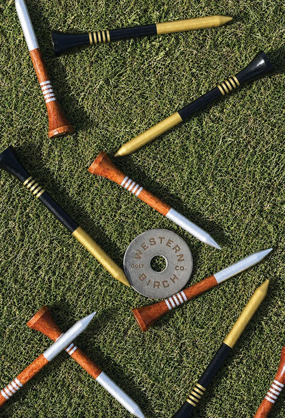 Western Birch Golf Company 2.75" Silver Driving Nails Hardwood Golf Tee's 100ea.