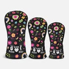 PRG Golf Originals Collection Peace Love & Golf Embroidered Wood Covers, Set of 3