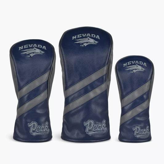 PRG Golf Nevada Reno Wolf Pack (UNR) Set of 3 Head Covers Driver Fairway & Rescue NCAA Licensed