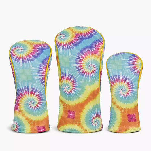PRG Golf Originals Collection Retro Tie-Dye Driver-Fairway-Rescue Head Cover Set