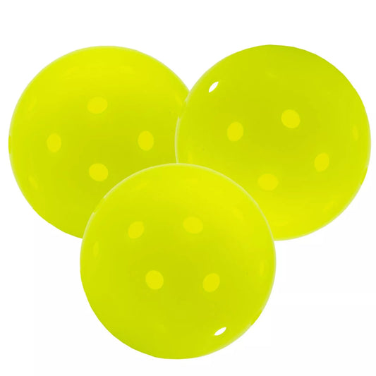 Parrot Paddles Outdoor 1-Piece Pickleballs Pack of 12 (Neon Green)