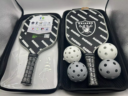Parrot Paddles Carbon Fiber Las Vegas Raiders Pickleball Paddle Set w/Case