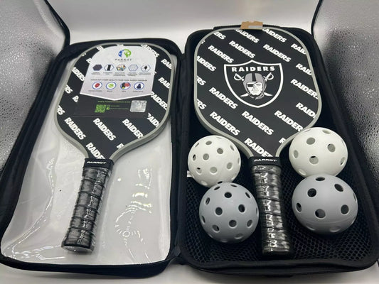 Parrot Paddles Carbon Fiber Las Vegas Raiders Pickleball Paddle Set w/Case