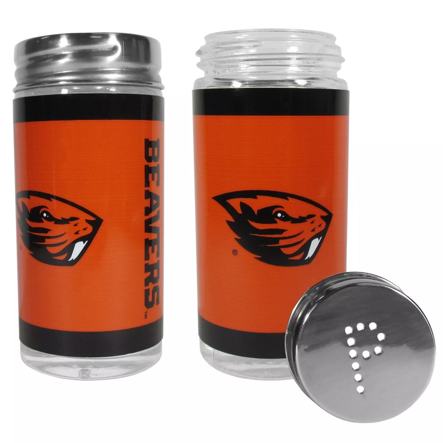 Siskiyou Gifts Oregon State Beavers Glass Salt and Pepper Shakers, NCAA Licensed
