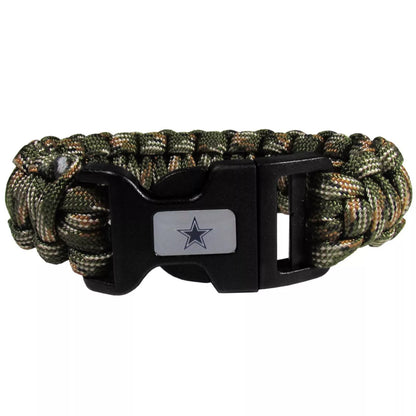 Siskiyou Gifts Dallas Cowboys Camo Survivor Bracelet, NFL Licensed