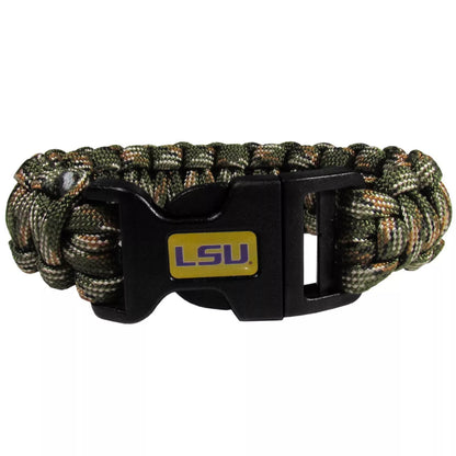 Siskiyou Gifts LSU Tigers Camo Survivor Bracelet, NCAA Licensed