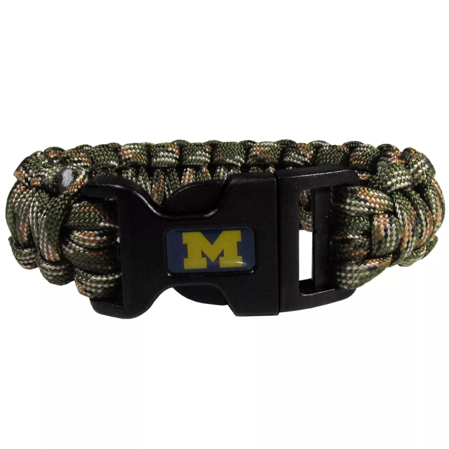 Siskiyou Gifts Michigan Wolverines Camo Survivor Bracelet, NCAA Licensed