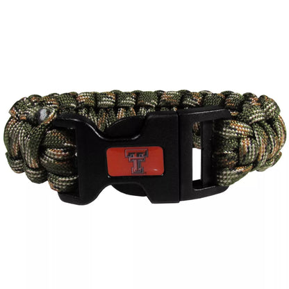 Siskiyou Gifts Texas Tech Red Raiders Camo Survivor Bracelet, NCAA Licensed