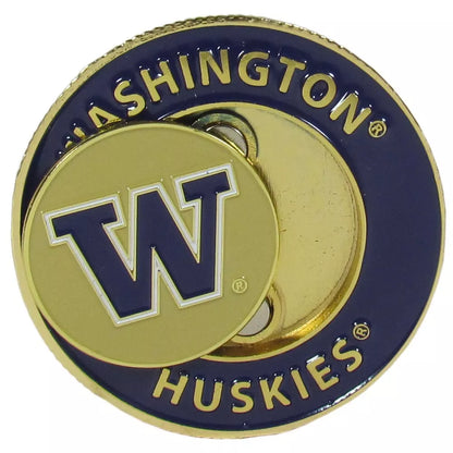 Siskiyou Gifts Washington Huskies 1.75" Diameter Team Logo Coin Golf Ball Marker, NCAA Licensed