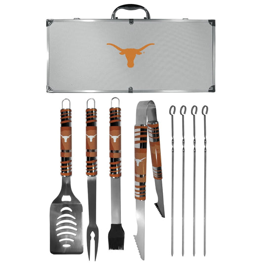 Siskiyou Gifts Texas Longhorns 8 Piece Tailgater BBQ Set w/Metal Case, NCAA Licensed